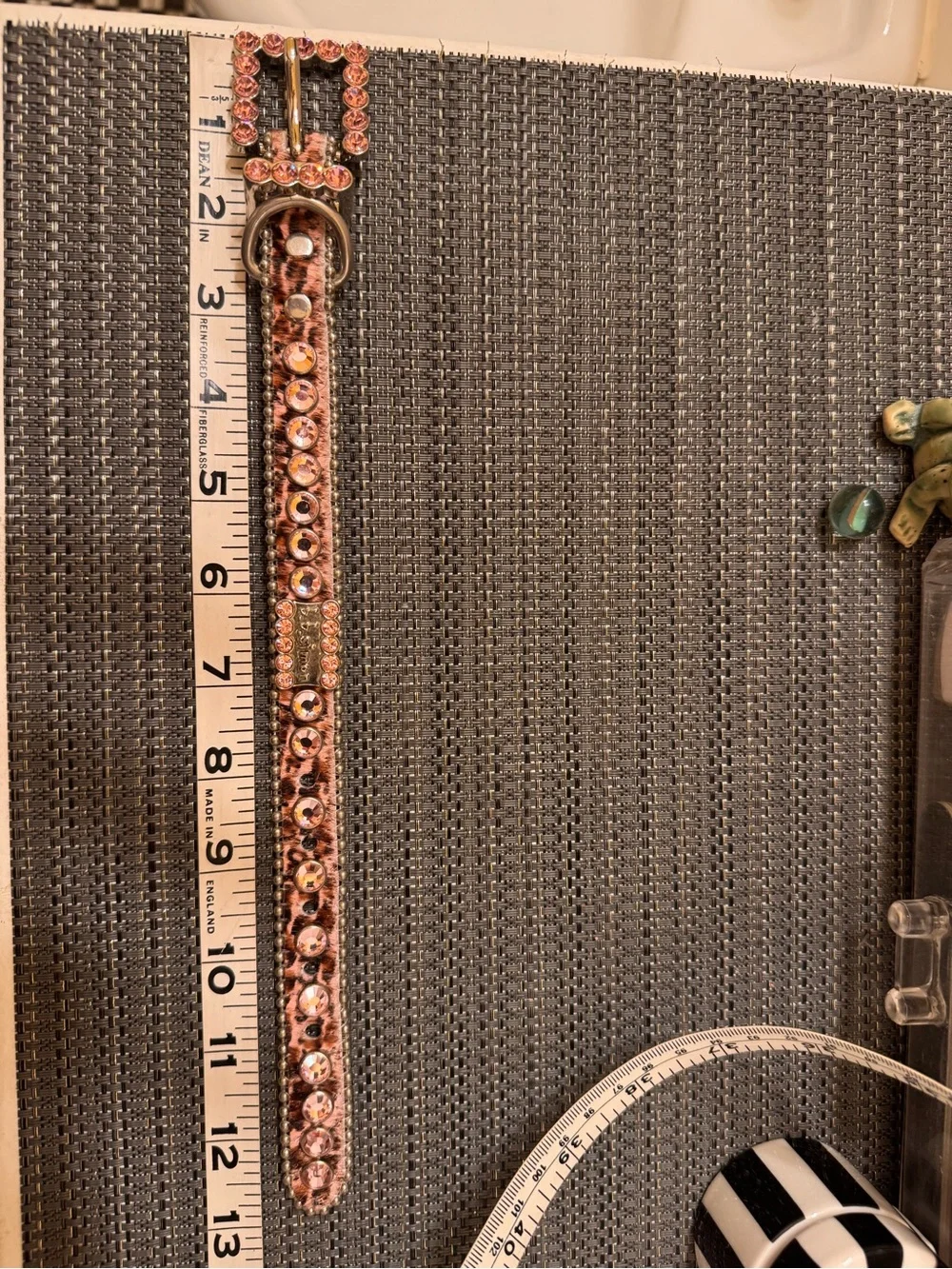 Authentic B.B. Simon Swarovski Crystal Pet Collar XS – Pink Animal Print